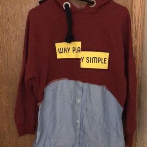 Zara "Why Play Simple" Hoodie/ Sweatshirt
